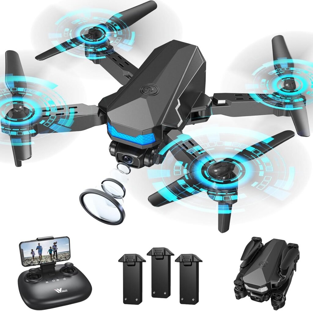 ATTOP Mini Drone with Camera, 1080P Camera Drone FPV RC Quadcopter w/ Voice  Gesture Control, Altitude Hold, Headless Mode, 3 Speed Modes, 3 Batteries 30 Min flight, 3D Flip Drone for Kid Adult Beginner Gift