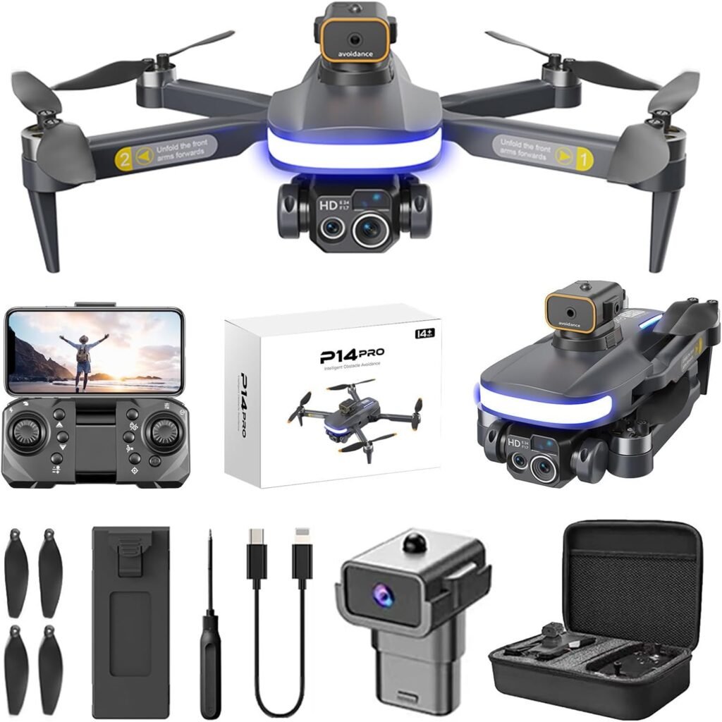 Mini Drone with Camera for Adults 4k Long Range Hd Camera Altitude Hold Headless Mode Fpv Drone Foldable Rc Drone for Kids 8-12 Rc Plane 2.4ghz Wifi Flying Toys Personalized Birthday Gifts