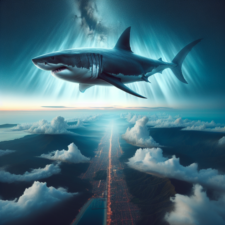 Incredible Drone Footage of a Massive Great White Shark in the Sky